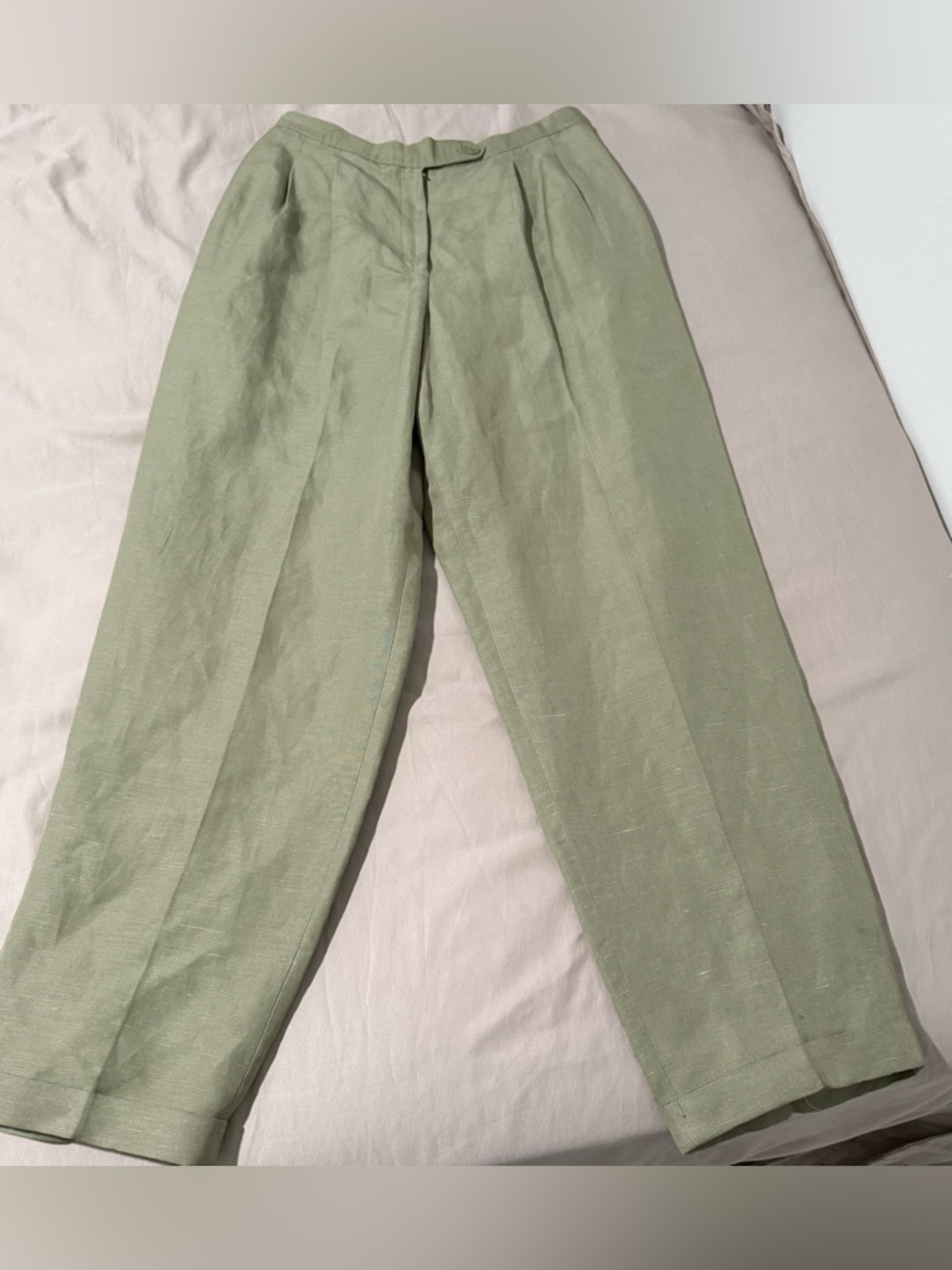 Giorgio Saint Angelo Women’s Pleated Classic Linen Blend Trouser Pants 14